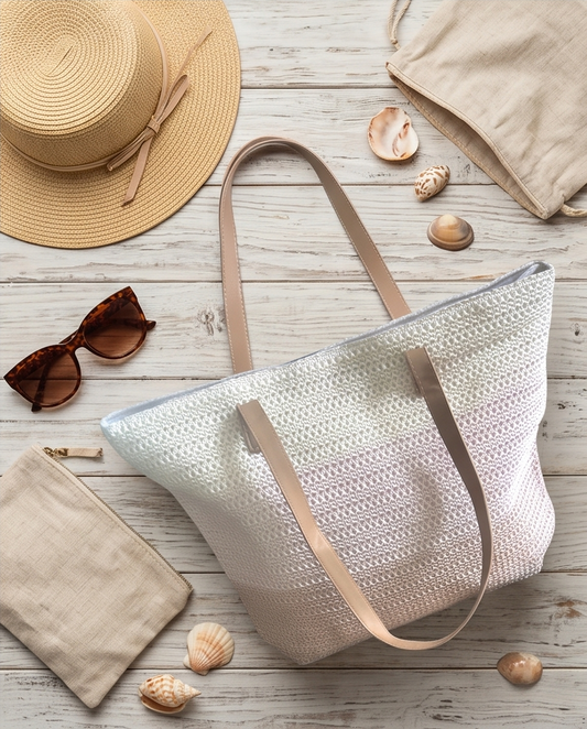Strandtas in roze tinten – Zomerelegantie