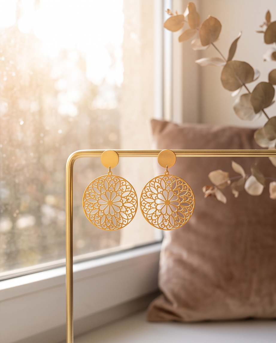 Boucles d’oreilles Calista dorées