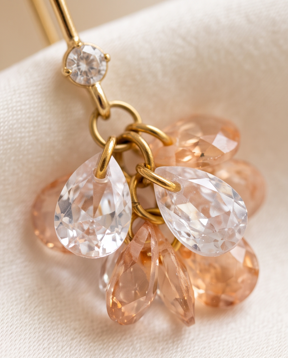 Boucles d’oreilles Rosaline en acier inoxydable doré