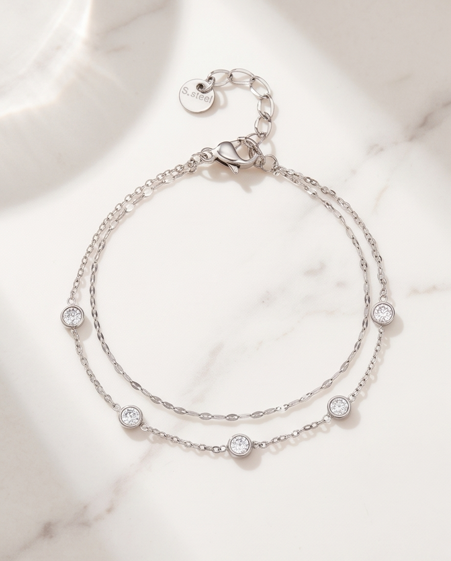 Celine Silver Stainless Steel Bracelet – The Stylish Essential ✨
