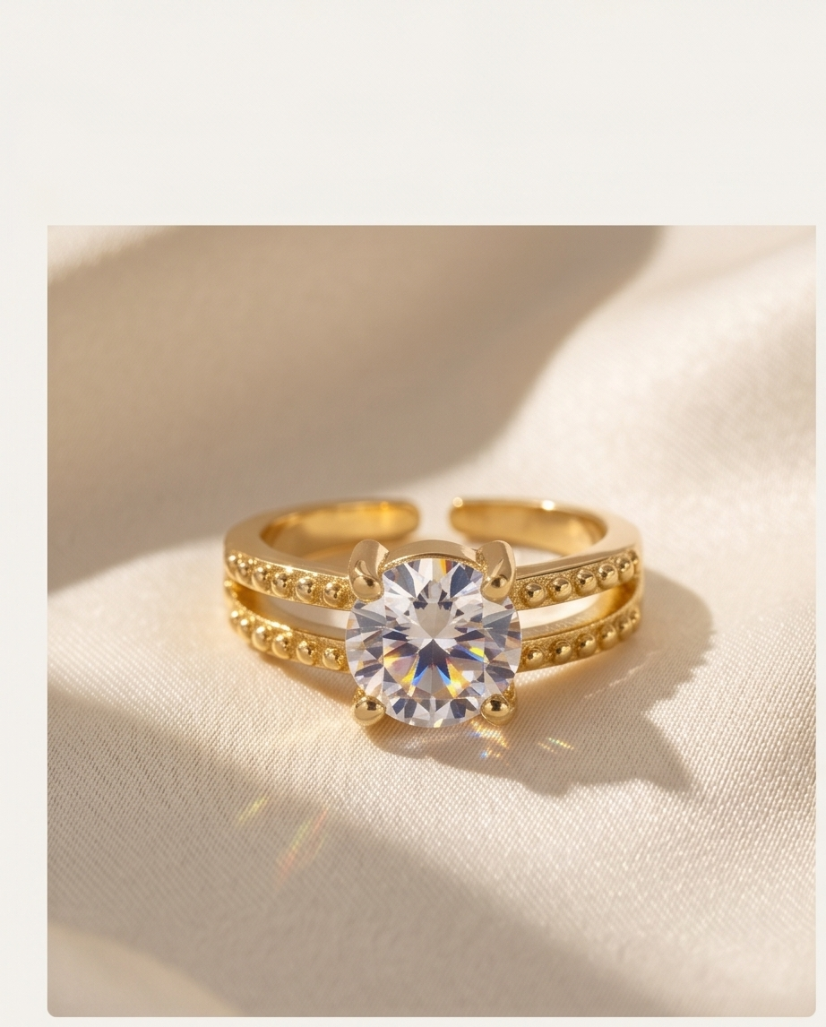 Bague Bella Dorée en Acier Inoxydable ✨💛