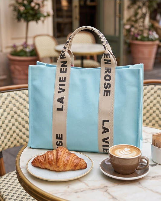 Turquoise tas LA VIE EN ROSE – Trendy & kleurrijke handtas voor dames