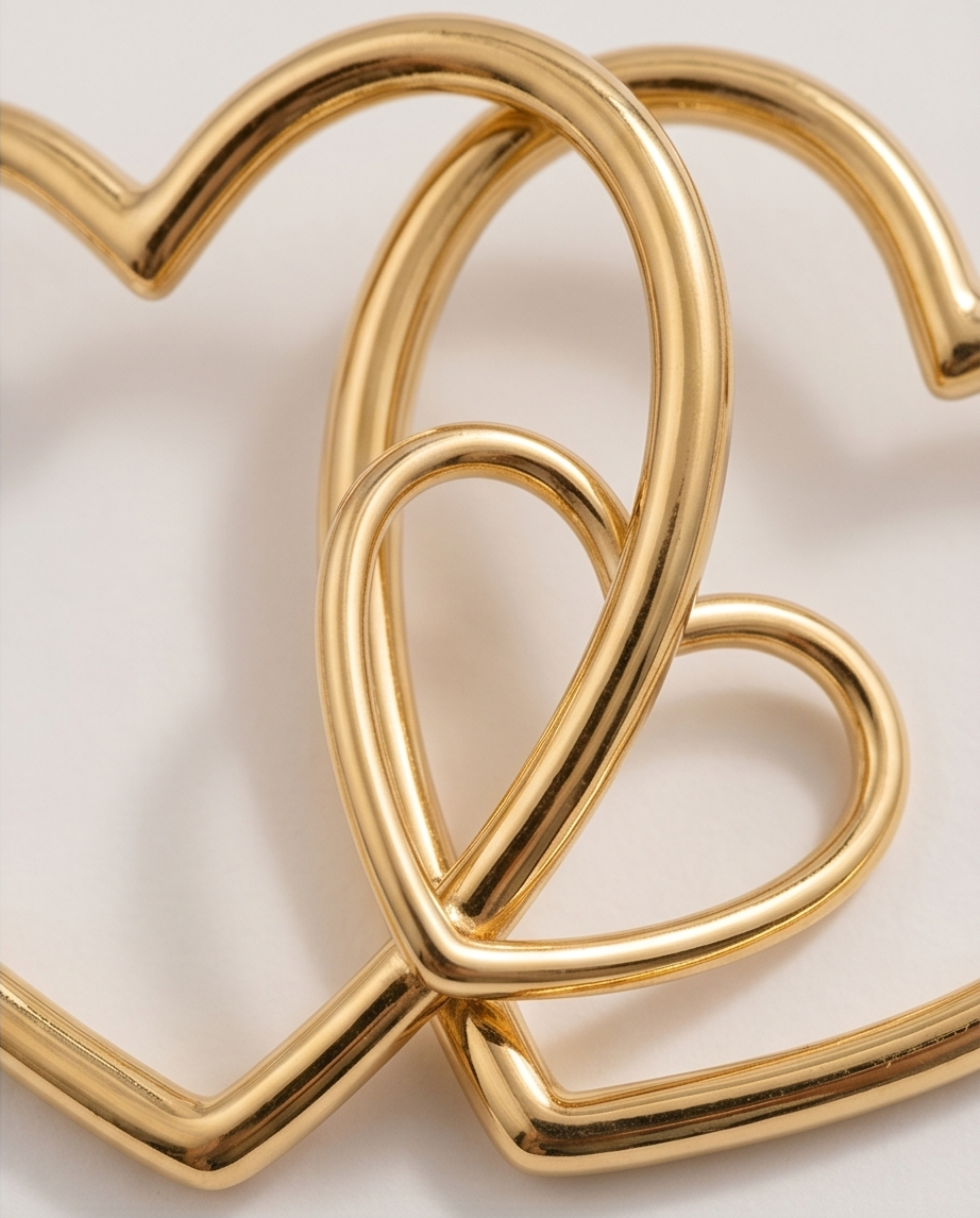 Boucles d’oreilles double cœur – Love x2