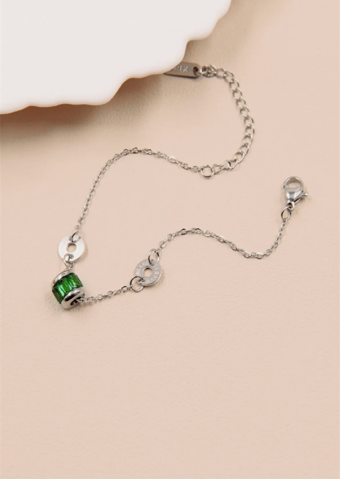 Bracelet lettre romain en acier inoxydable