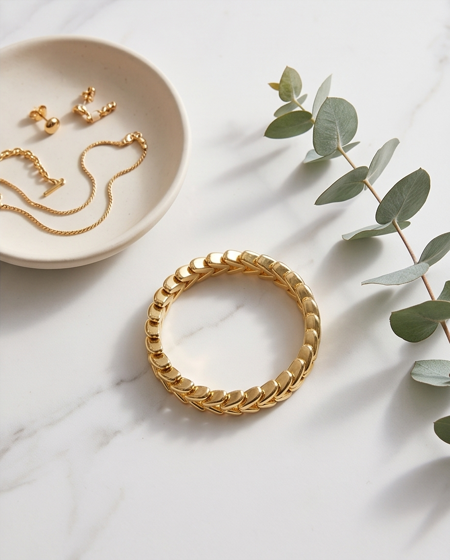 Bracelet Spring élastique doré – Confort & style
