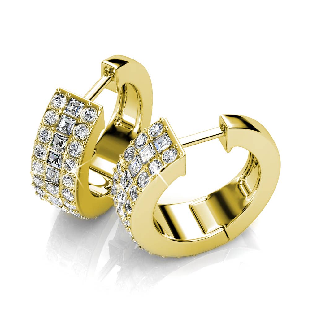Boucles d'oreilles Olena - Or et Cristal