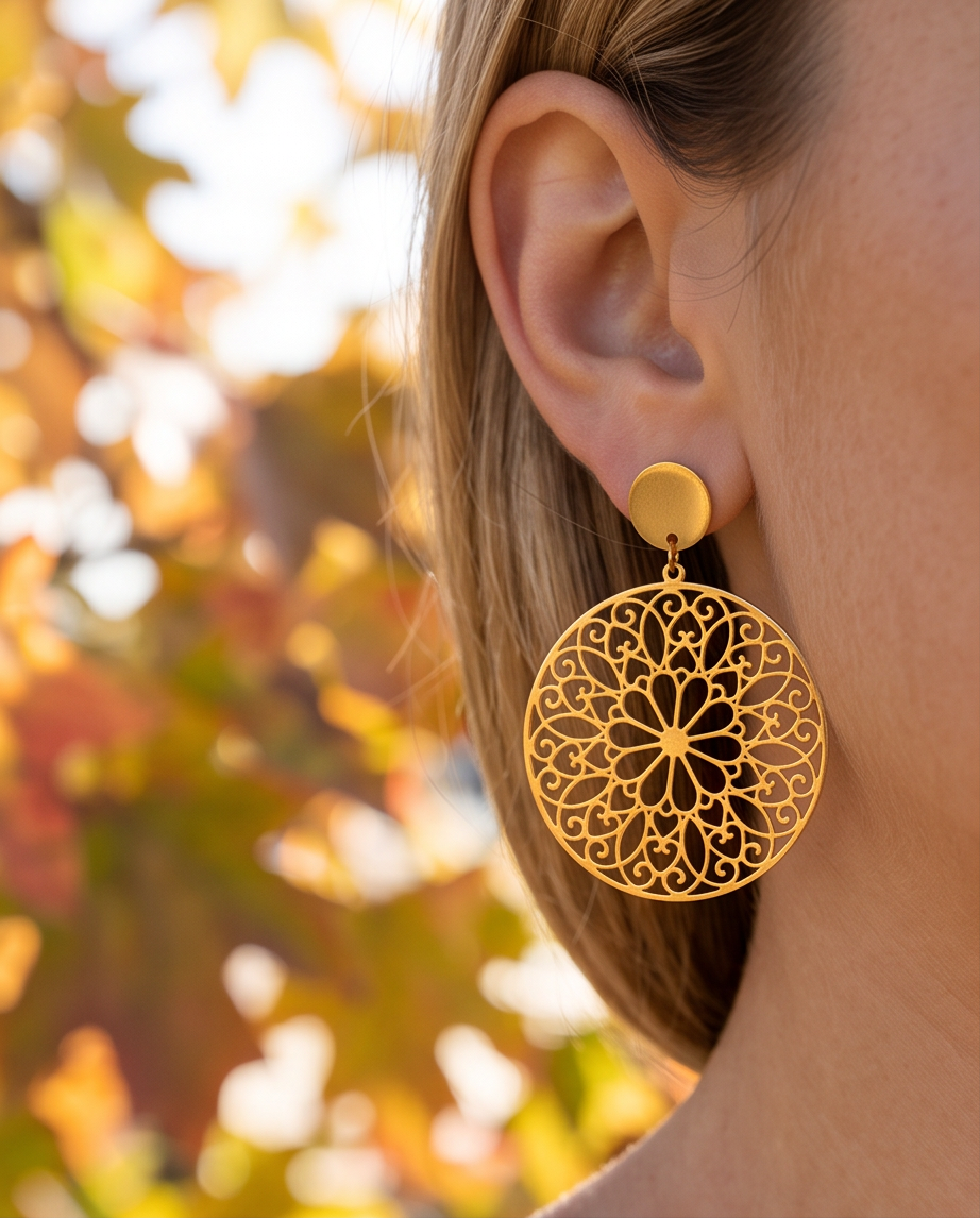 Boucles d’oreilles Calista dorées