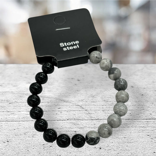 Bracelet homme gris