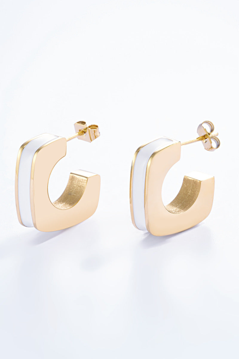 Boucles d’oreilles Carine blanche