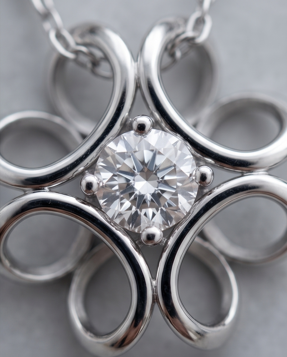 Silver-plated & Crystal Daffodil Necklace – Delicate glow