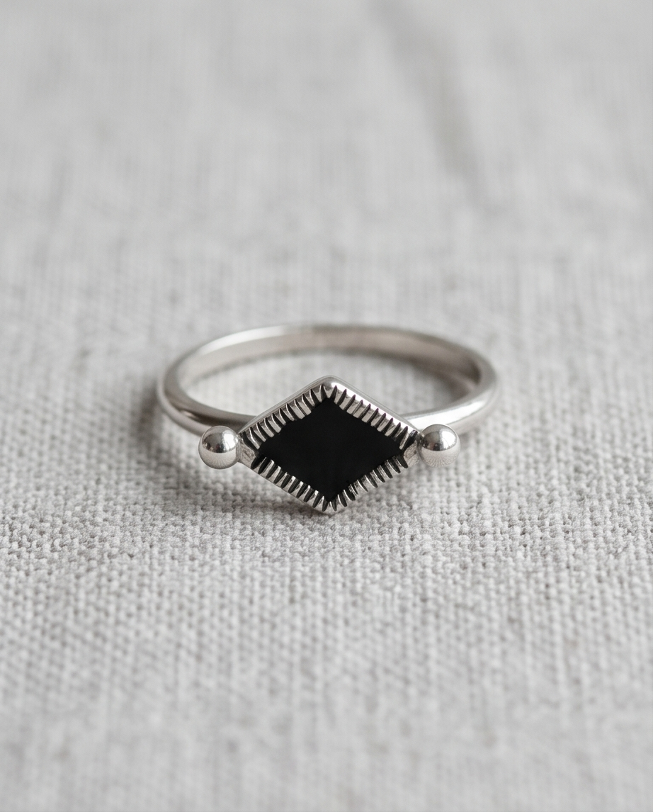 Mini Ring - Black Silver 🖤