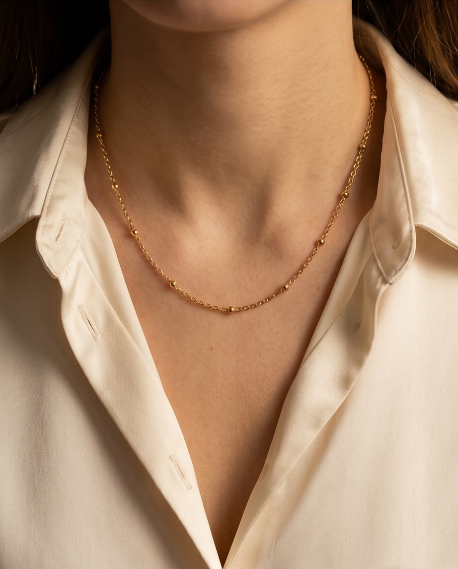 Ketting Senna Goudkleurig RVS – Waterbestendig