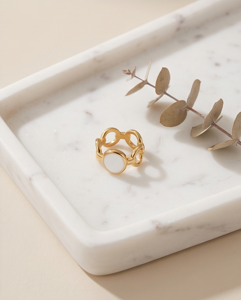 Bague Rondo Dorée en Acier Inoxydable ✨💛