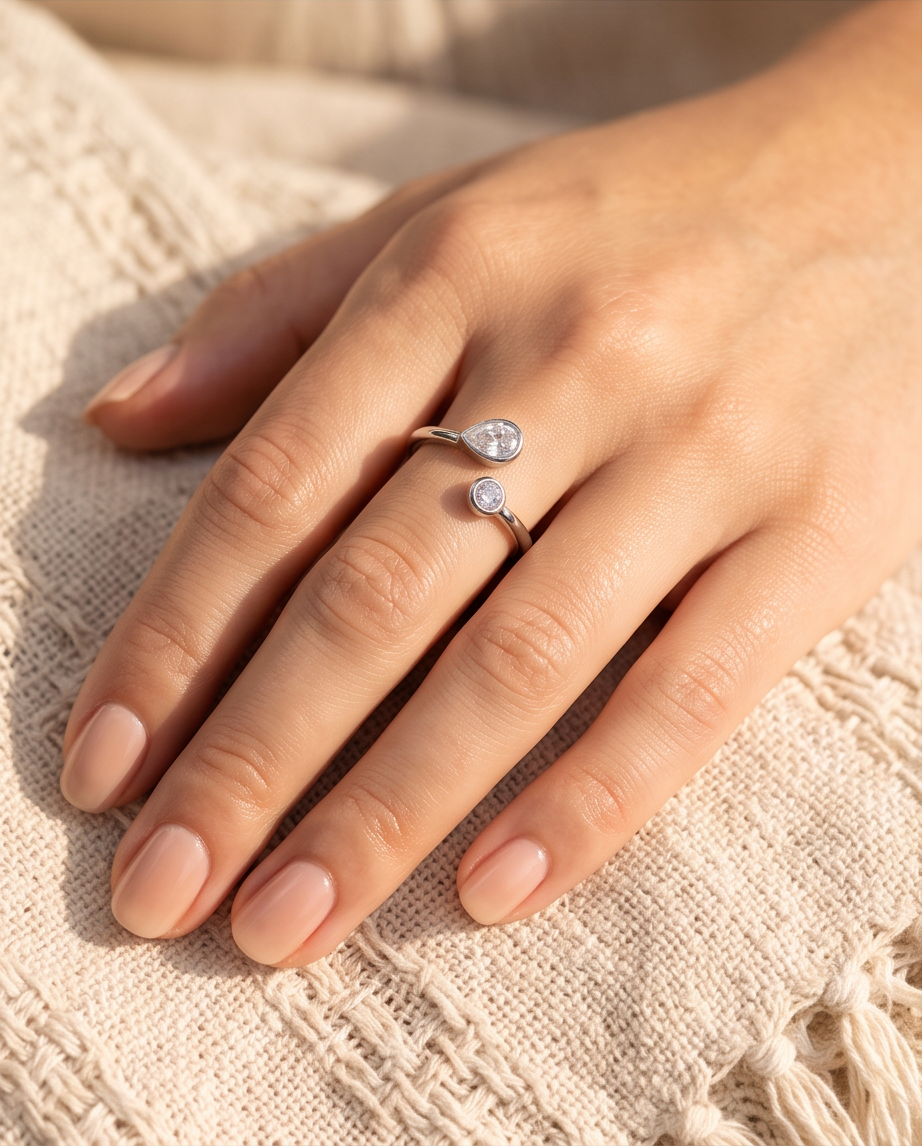 Elise ring in roestvrij staal – Goud of Zilver