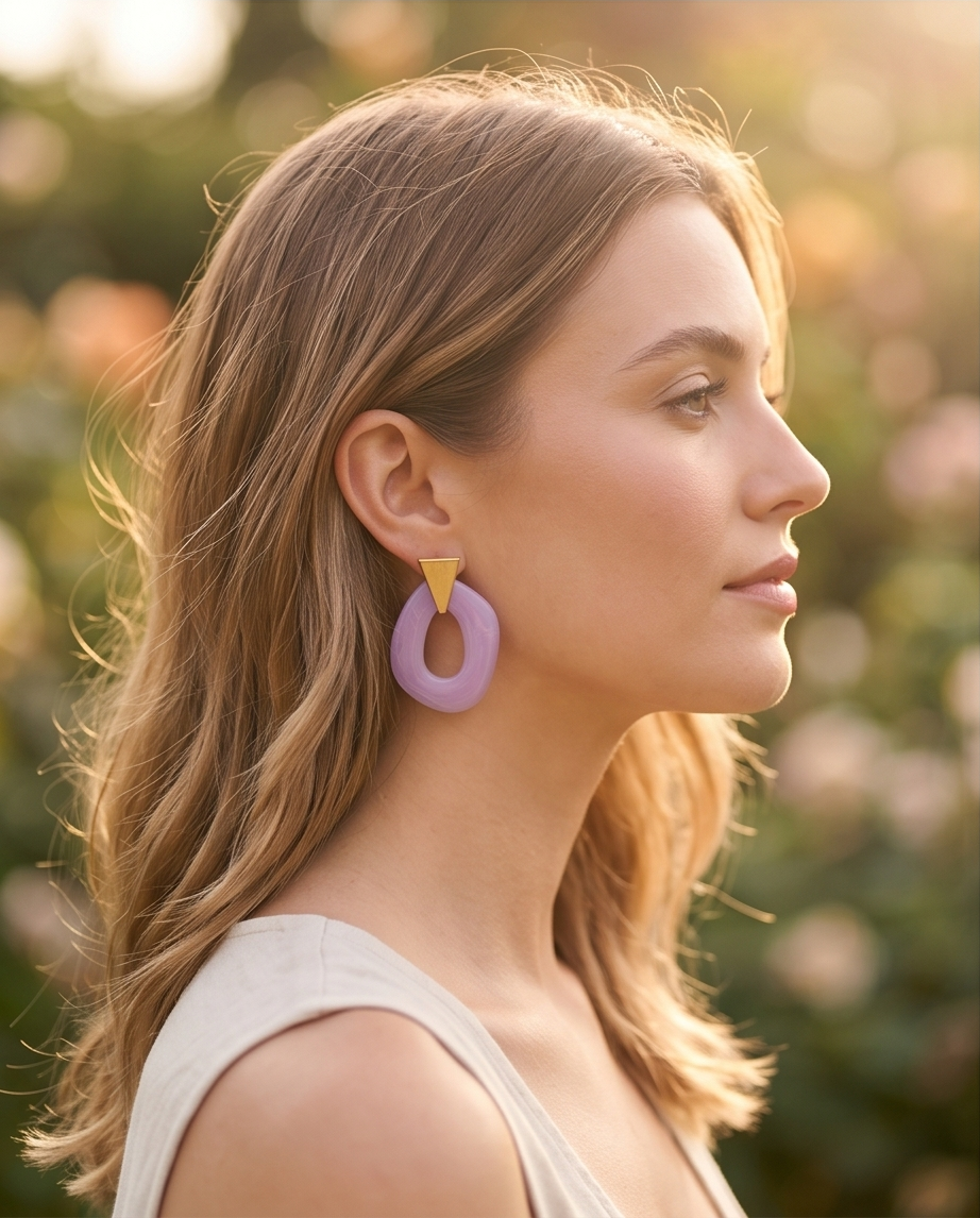 Thalia Lilac Earrings