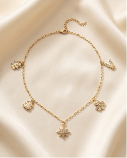 Collier Charm doré en acier inoxydable – Le basique ultra stylé