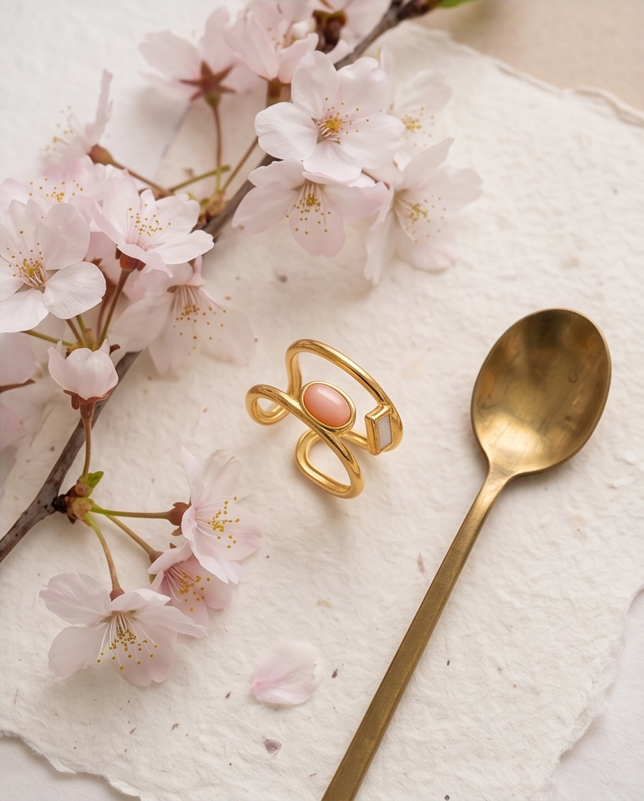 Bague Daisy rose ou blanche en acier inoxydable waterproof ✨