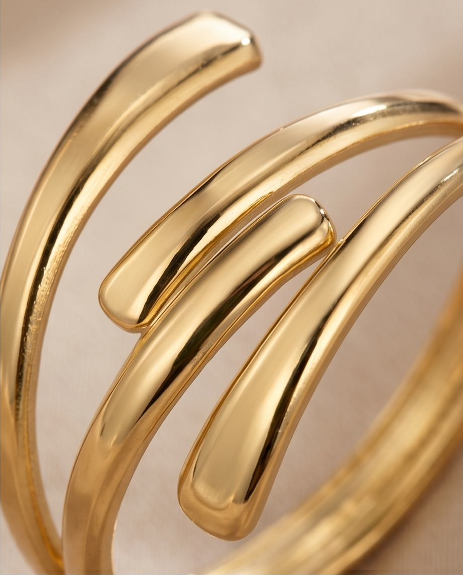 Bague Alba Dorée en Acier Inoxydable ✨💛