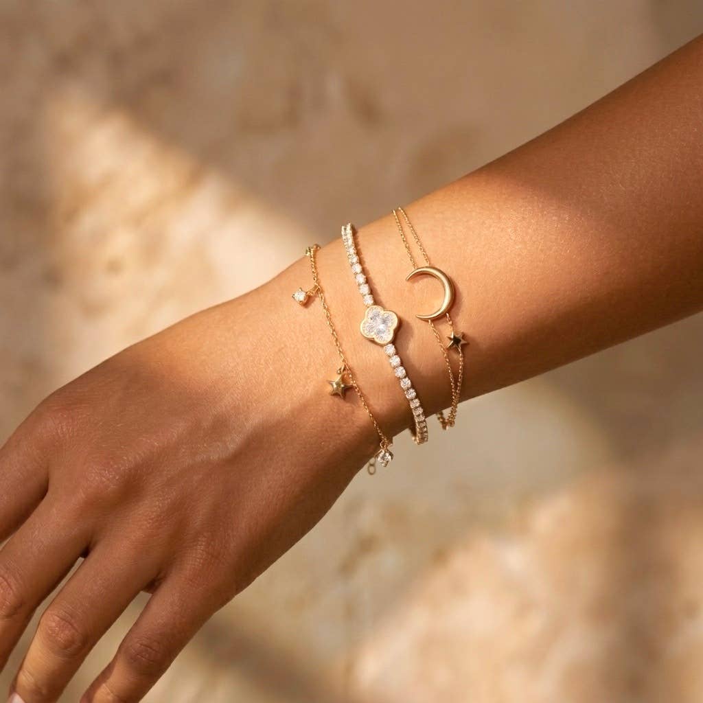 Roestvrijstalen Luna-armband – Goud of Zilver