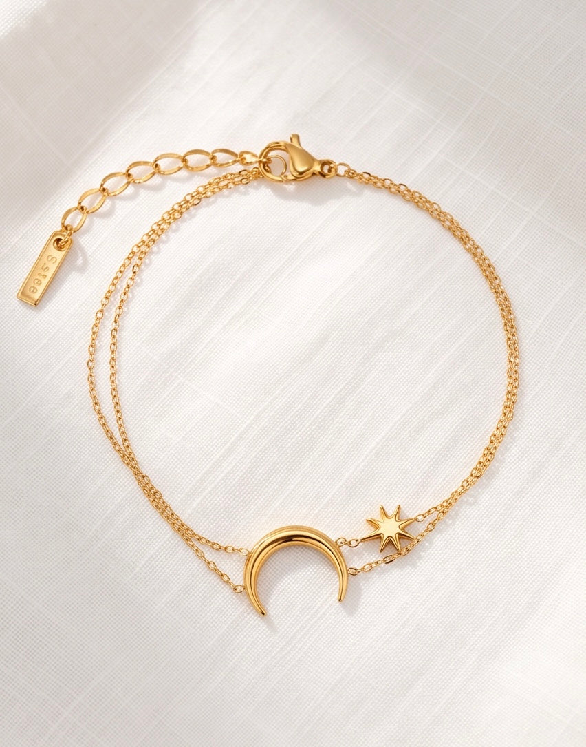 Roestvrijstalen Luna-armband – Goud of Zilver