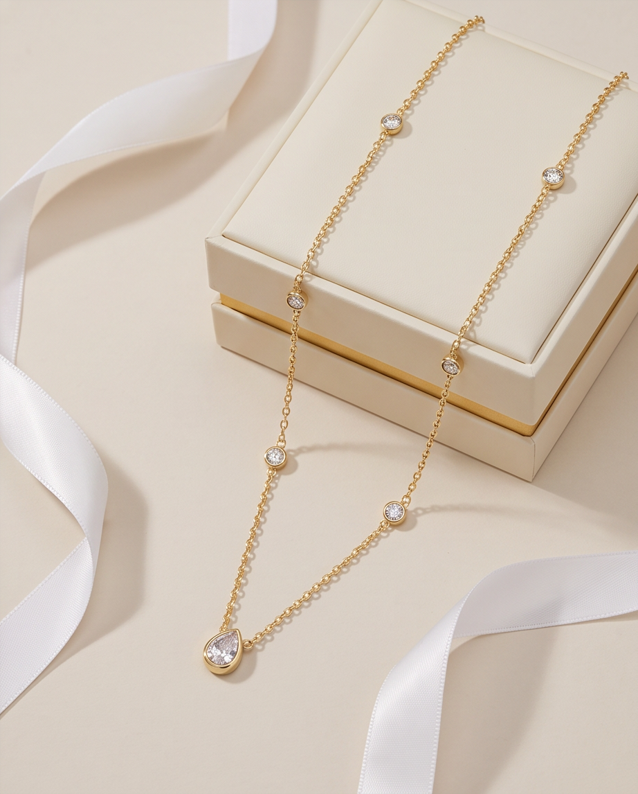 Collier Élise en acier inoxydable – Doré ou Argenté