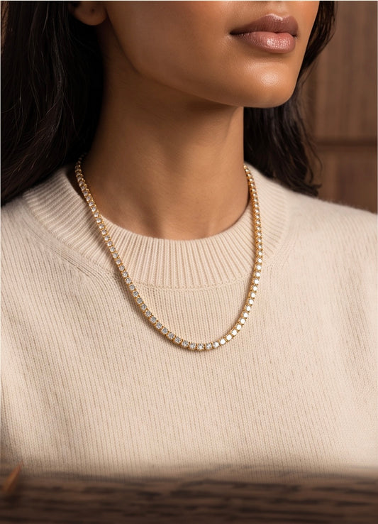 Collier Éclat en acier inoxydable – Doré ou Argenté