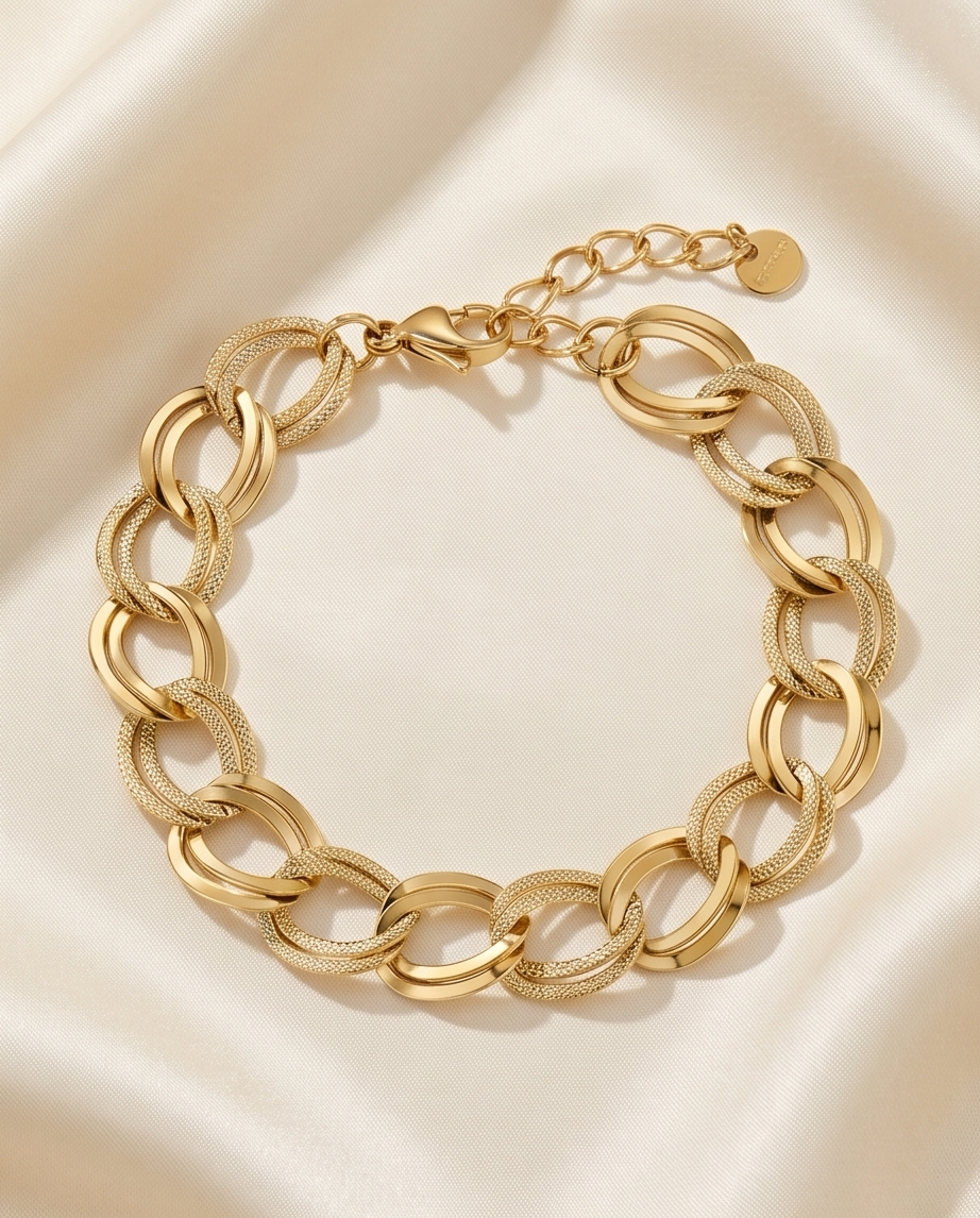 Manon gold-plated stainless steel bracelet – Glow & style ✨