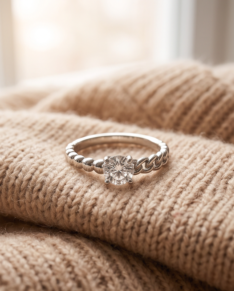 Alya Silver Stainless Steel Ring