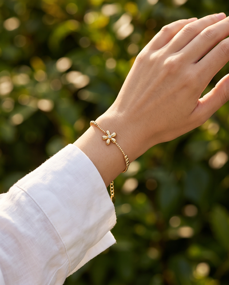 Bracelet Flower en acier inoxydable
