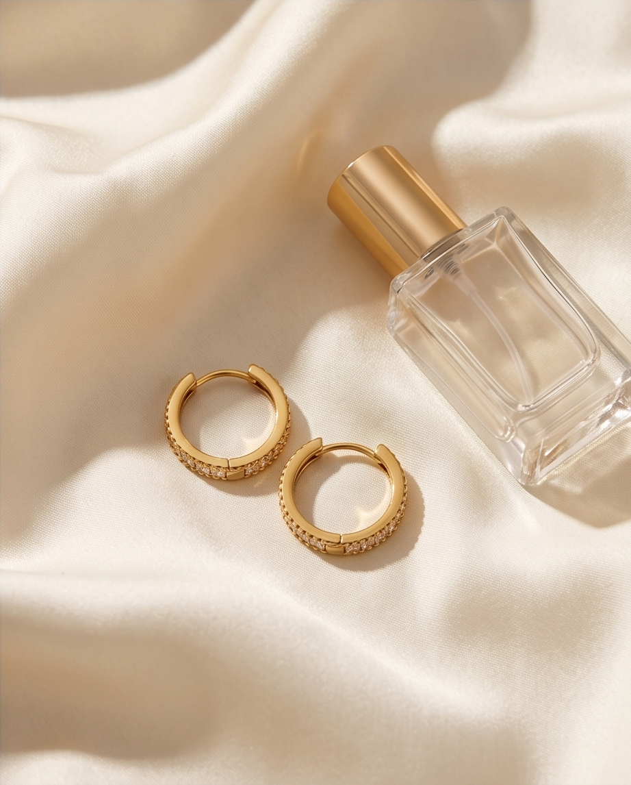 Boucles d’oreilles Rita or en acier inoxydable – Élégance intemporelle