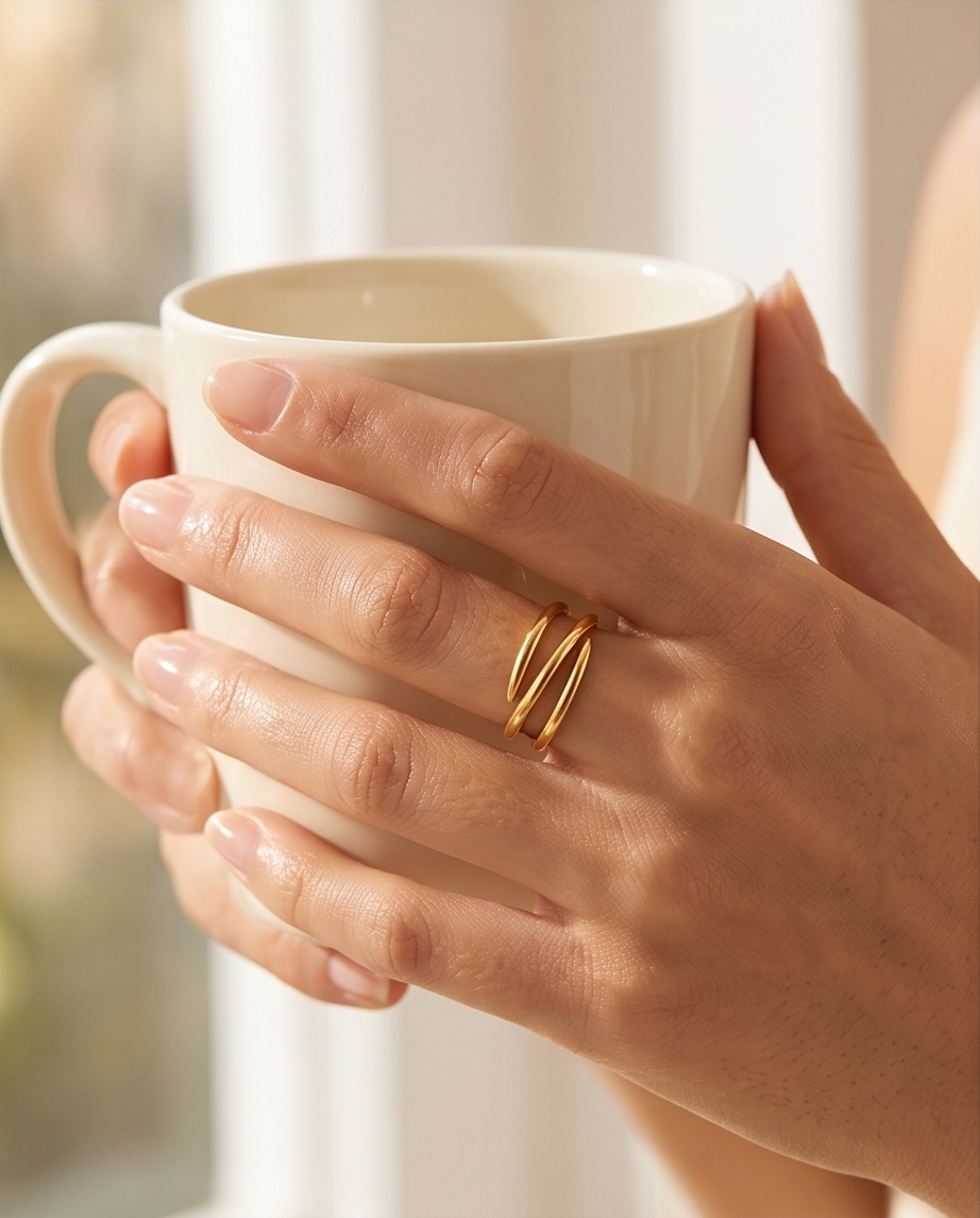 Bague Zira – acier inoxydable ajustable