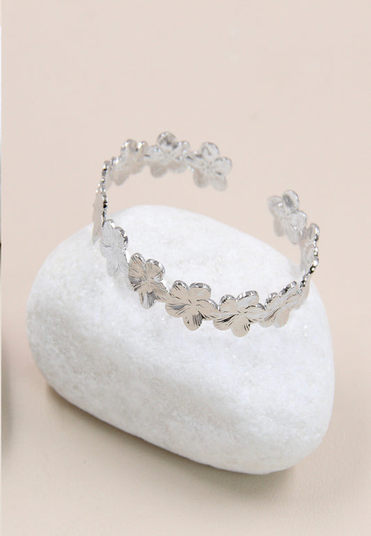 Bracelet Jonc Ajustable Fleur
