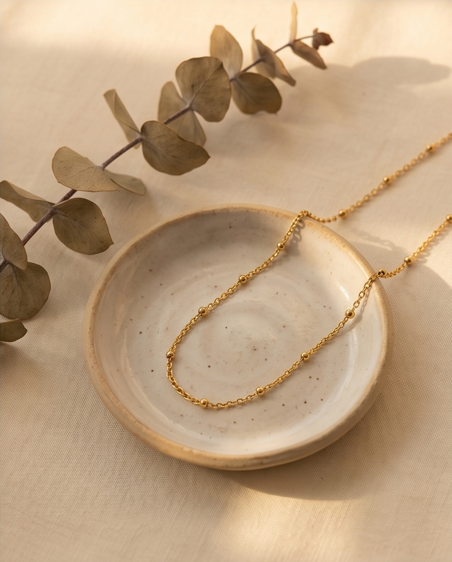 Ketting Senna Goudkleurig RVS – Waterbestendig