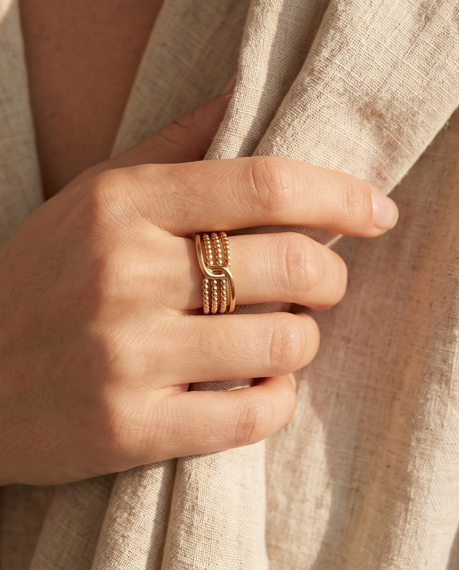 Gold Infinity Ring in Stainless Steel ♾️✨