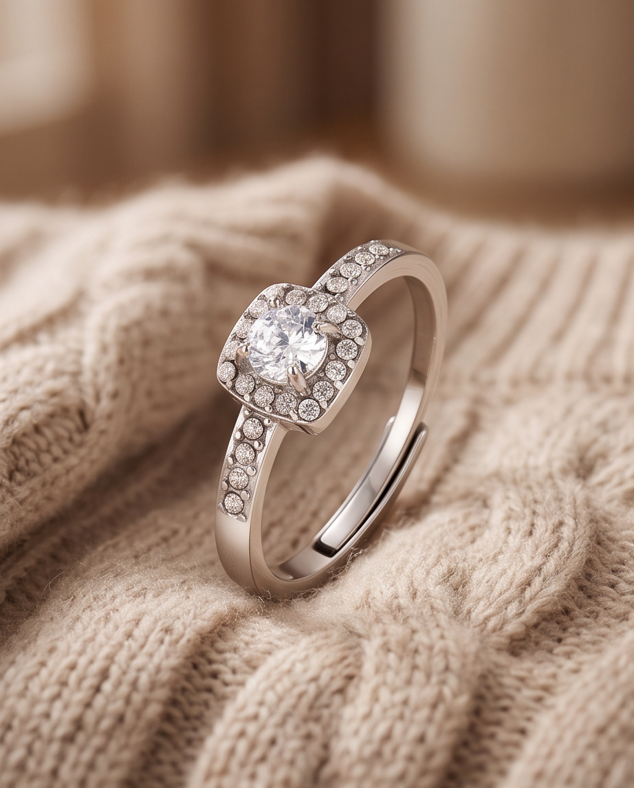 Isadora silver stainless steel ring