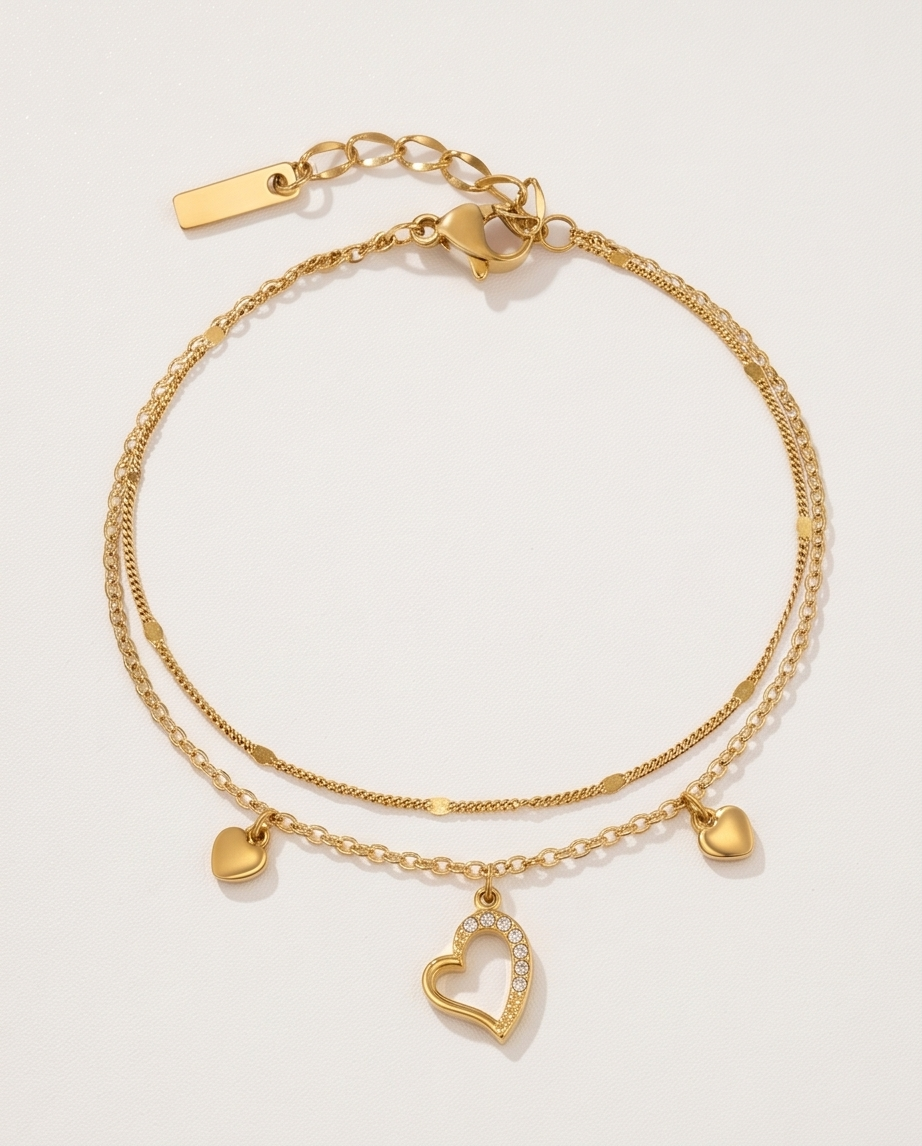 Lovely Gold & Silver Stainless Steel Bracelet ✨🤍