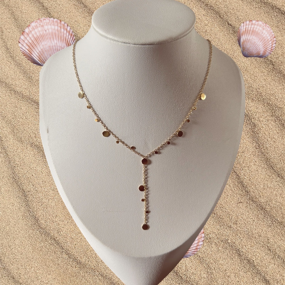 Collier Y Pampilles: doré