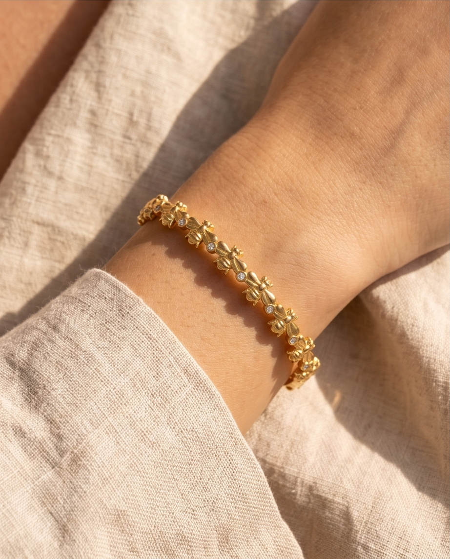 Bracelet Bee Chic Doré ✨🐝