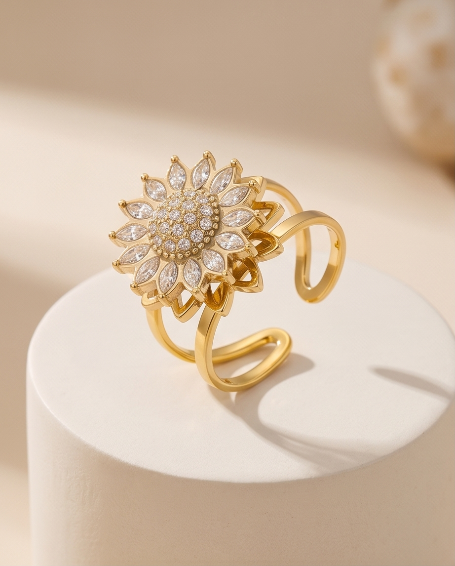 Anti-stress ring Zon – Kalmte & ontspanning ☀️✨