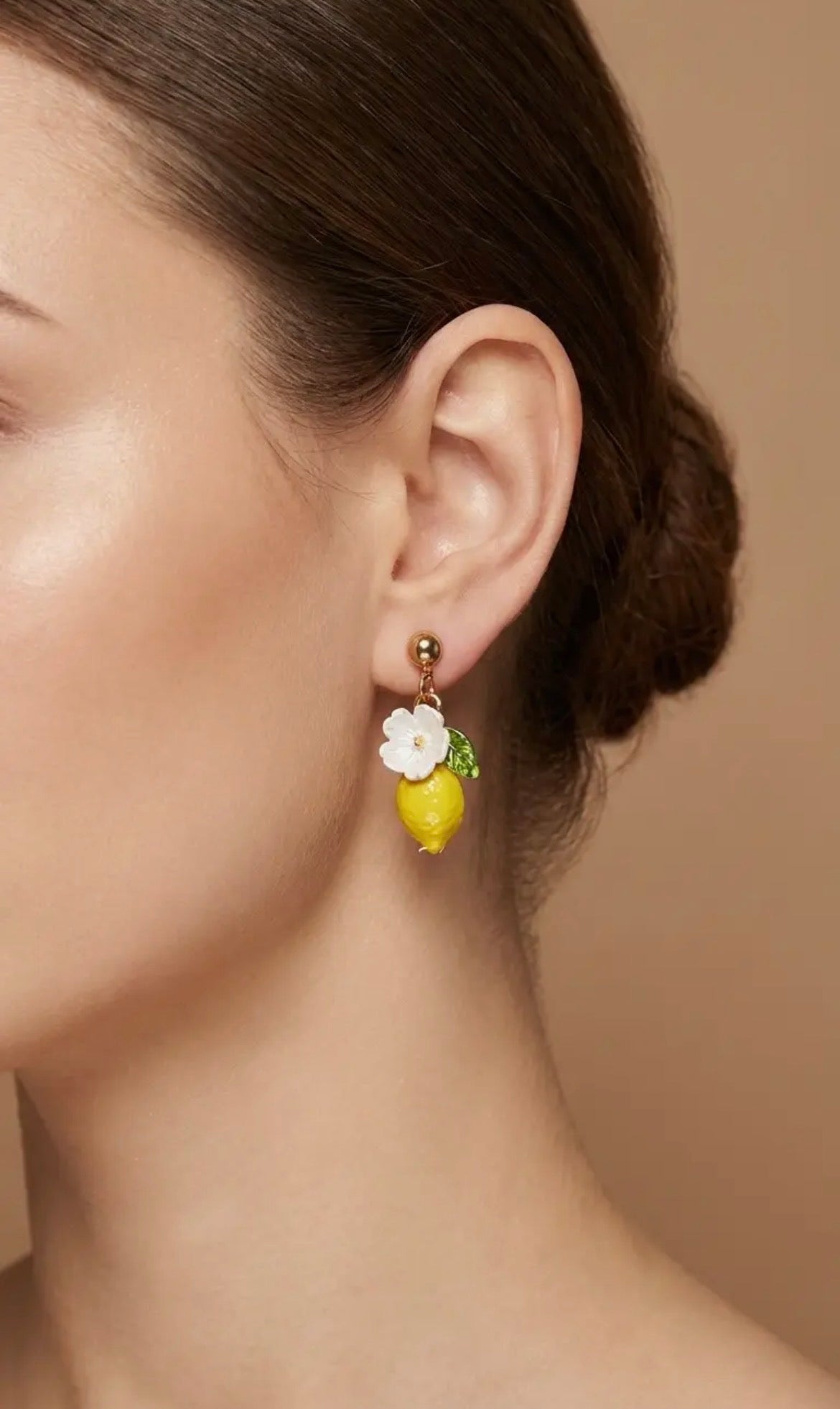 🍋 Oorbellen Citroen & Bloem – Frisse en energieke elegantie