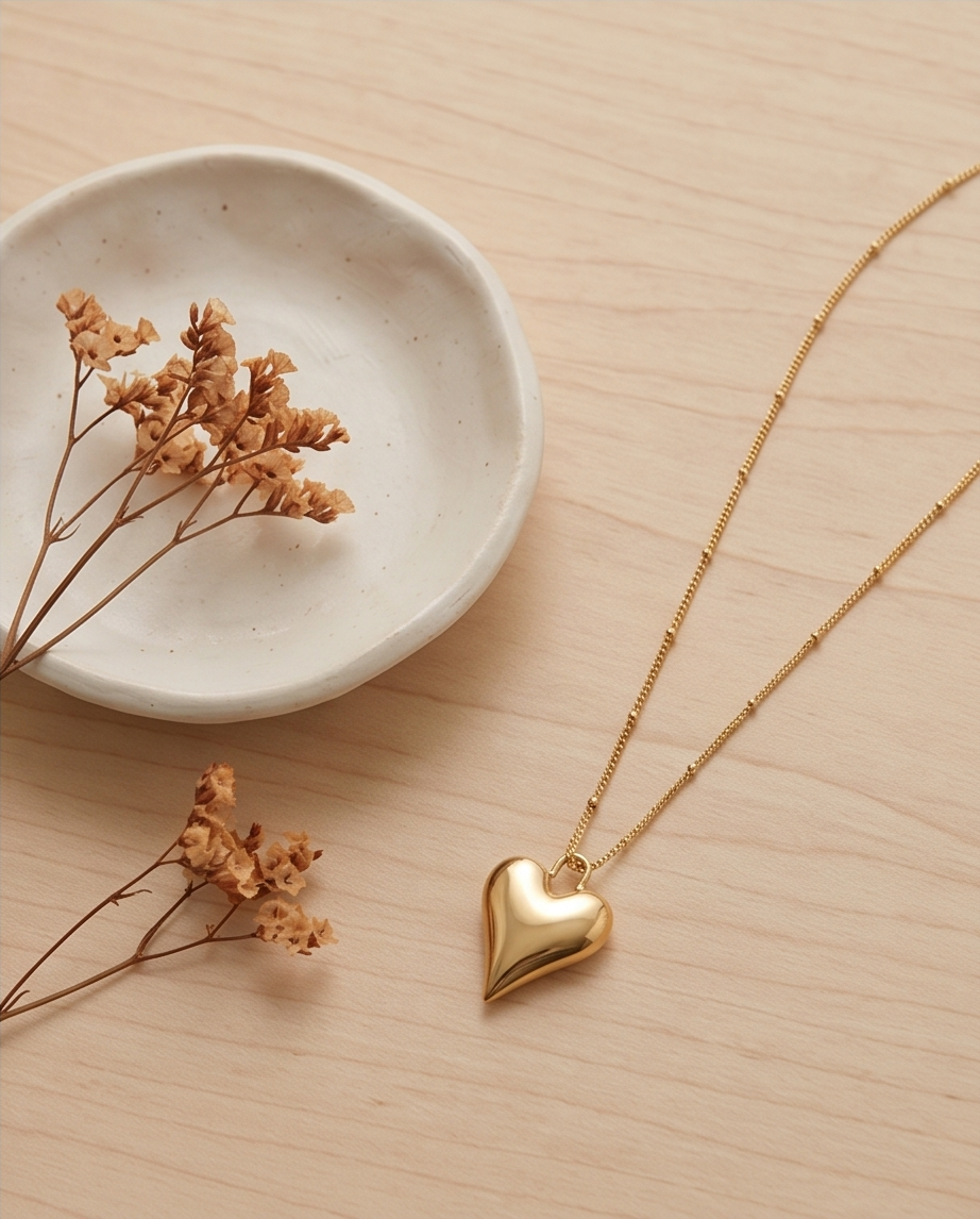 Stainless Steel Heart Necklace 💖✨