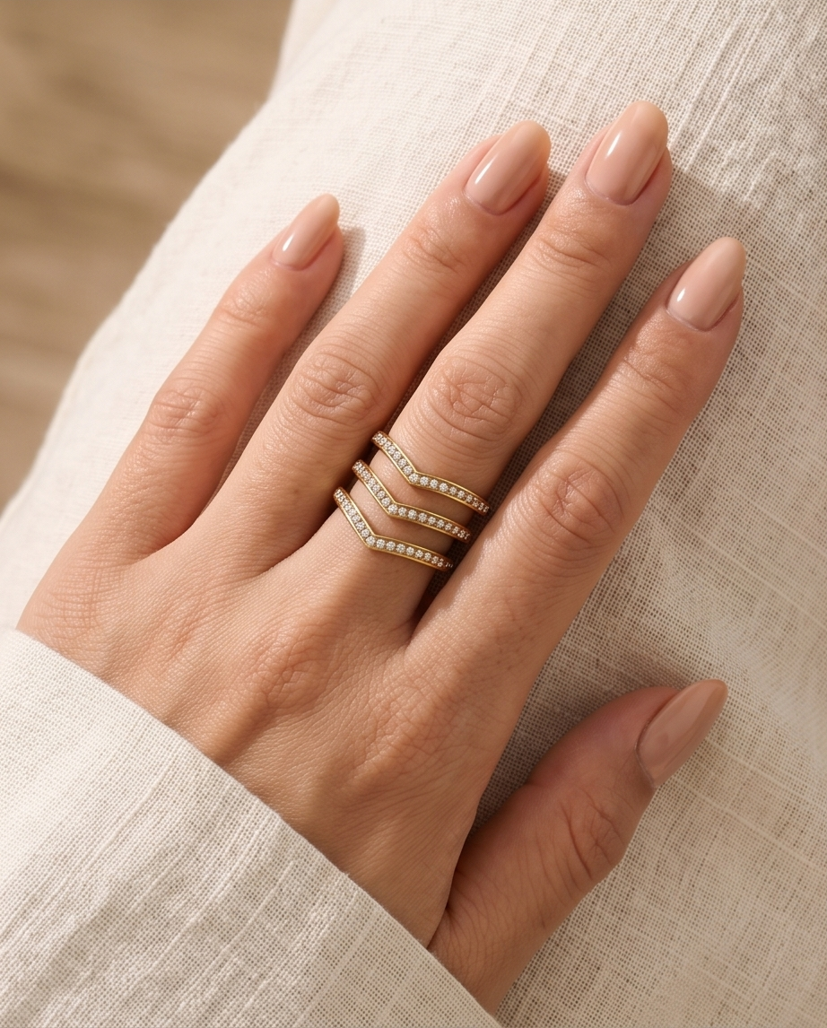 Bague Livia dorée – Glow discret