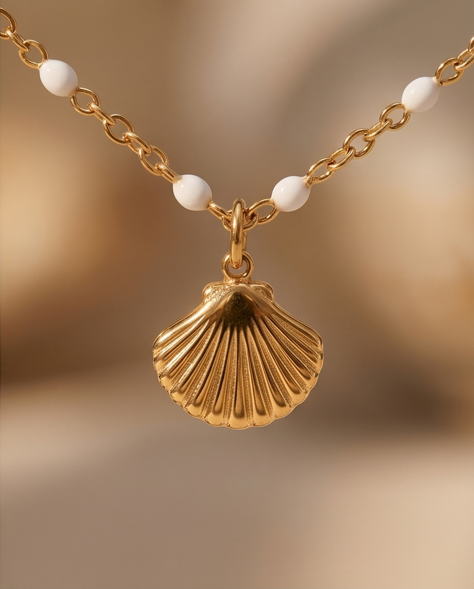 Gouden Schelpenarmband - Trendy zon