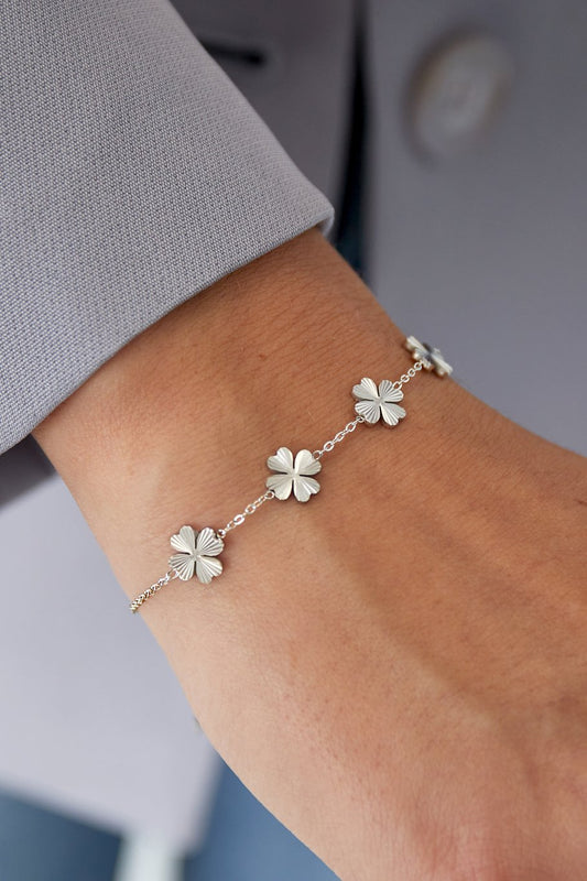 Bracelet porte bonheur: argenté