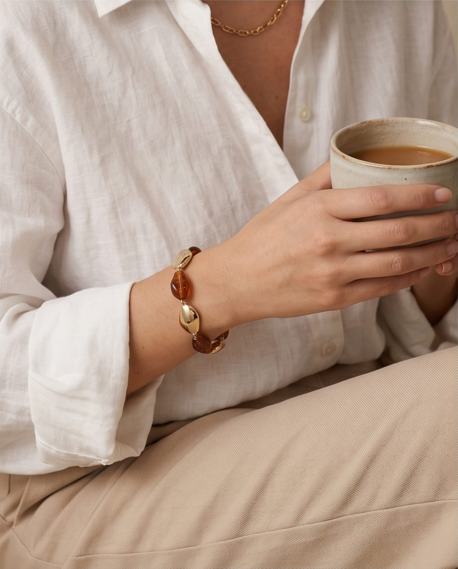 Gabrielle amber bracelet – Natural vibe & warm glow