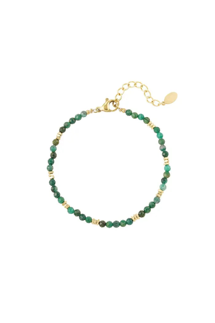 Bracelet perle vert