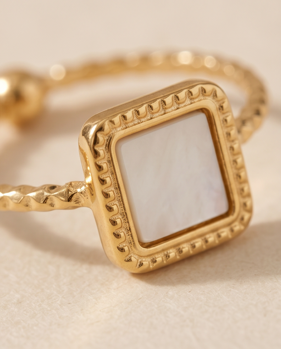 Bague Nina Dorée en Acier Inoxydable ✨💛