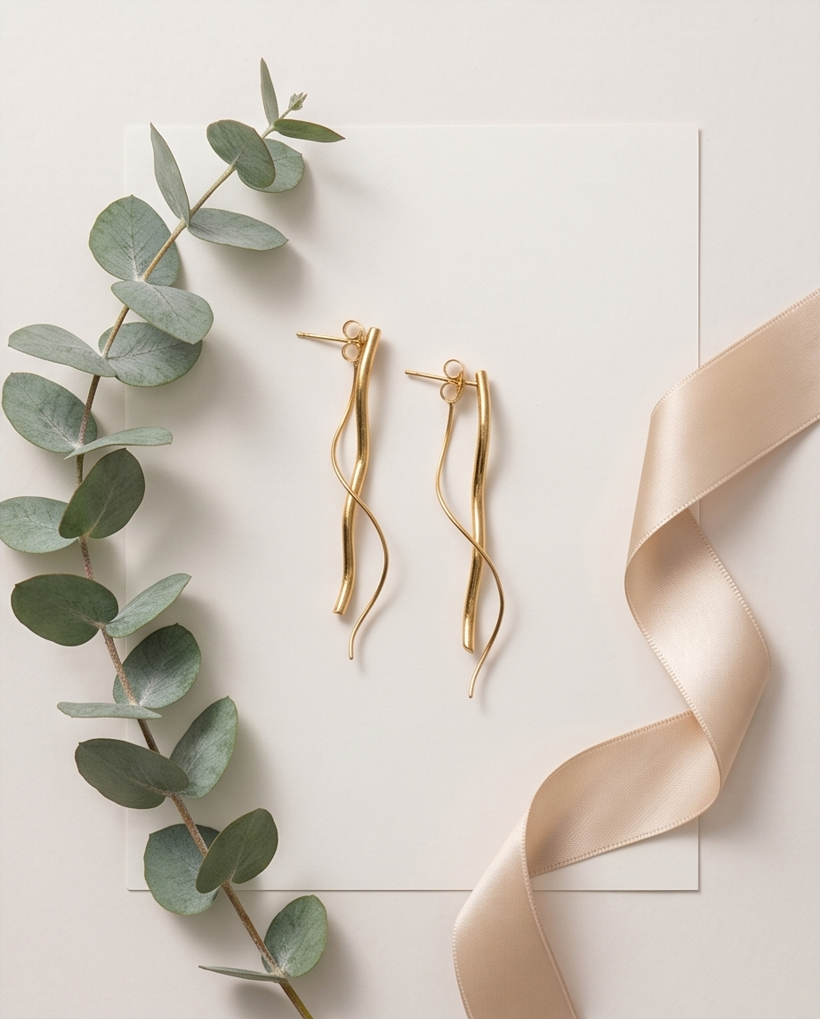 Boucles d’oreilles Thaïs – Élégance ondulée