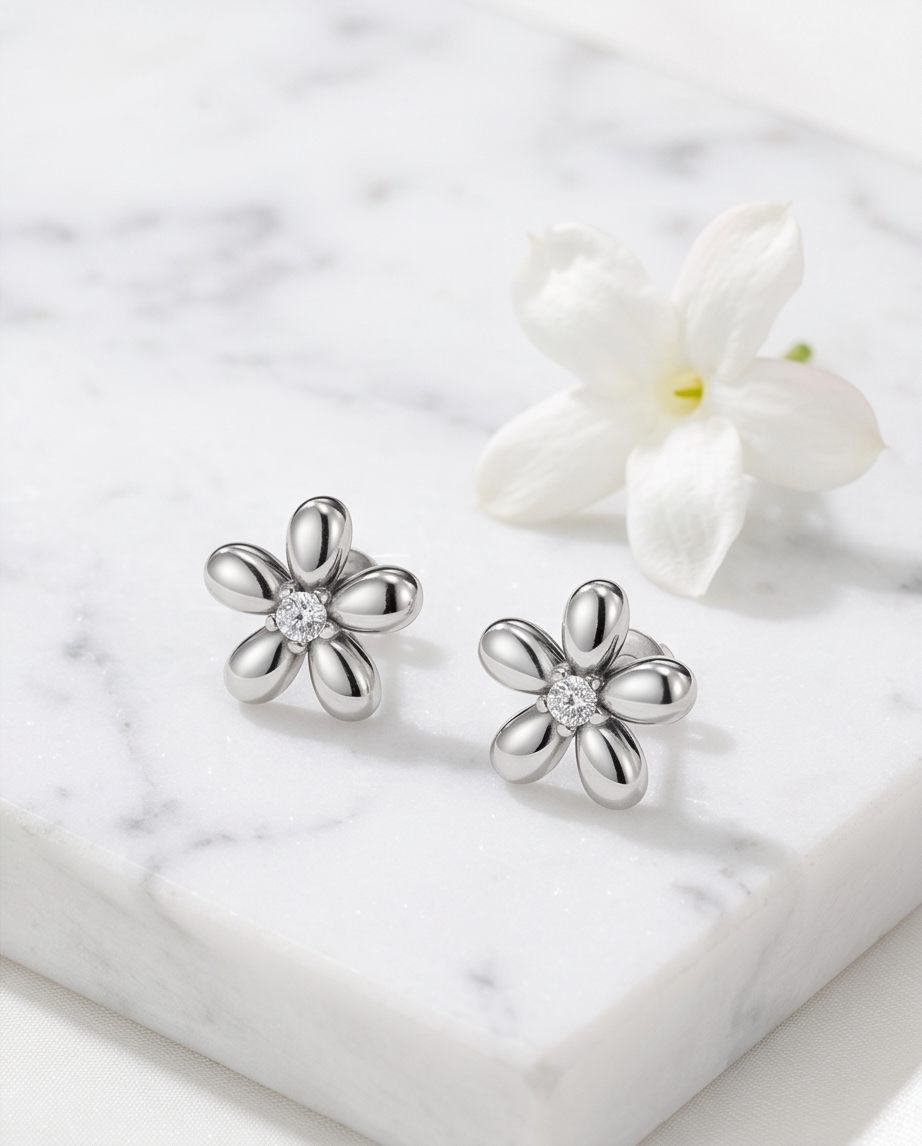 Boucles d’oreilles Flower – Élégance facile au quotidien