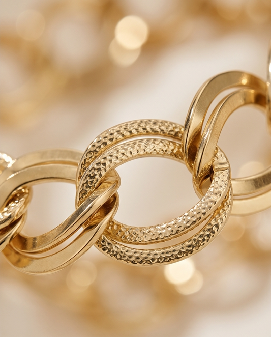 Bracelet Manon doré en acier inoxydable – Glow & style ✨
